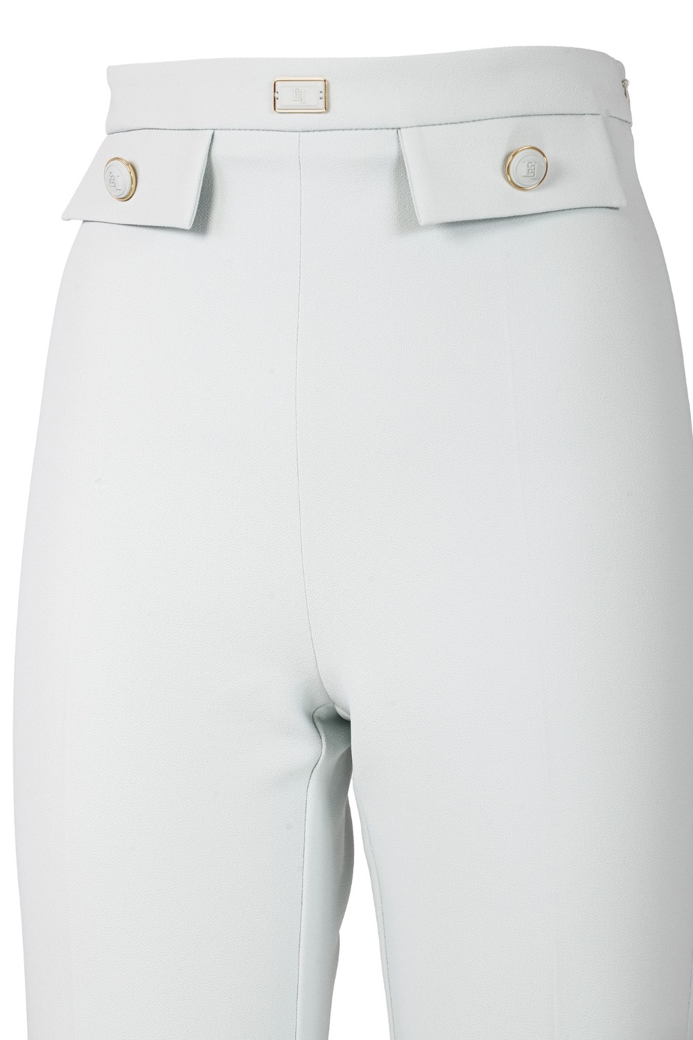 shop ELISABETTA FRANCHI  Pantalone: Elisabetta Franchi pantaloni a palazzo in crêpe stretch con patte.
Fodera in raso monogram.
Zip invisibile sul fianco.
Bottoni in tono.
Composizione: 96% Poliestere 04% Elastane.
Fabbricato in Italia.. PA02941E2-BV9ACQUA number 6242644